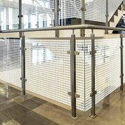 Small Frosted Block Patterned Window Film A5 sample window film image showing finish and effect