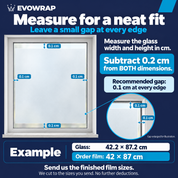 Measuring guide: subtract 0.2cm from glass width and height for a 0.1cm gap at each edge