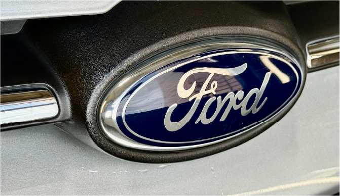 Close up of pre cut Ford window tint