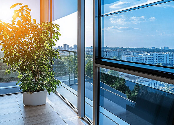 Tinted windows in an apartment in London