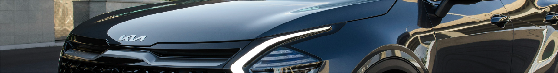 Close up of black Kia ith Kian window tints installed