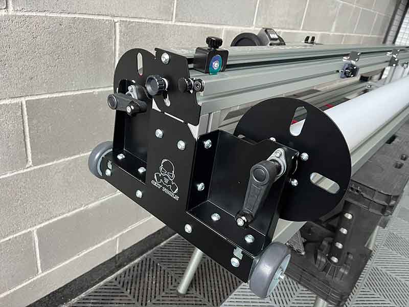 Quadra 2.0 roll support and film handling assembly