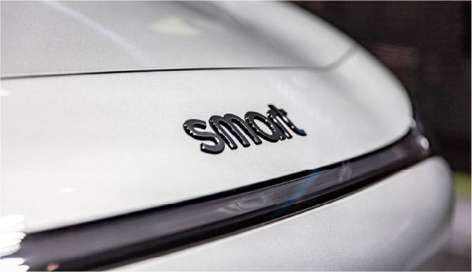 Close up of pre cut Smart window tint