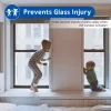 Safety window film to prevent injuries