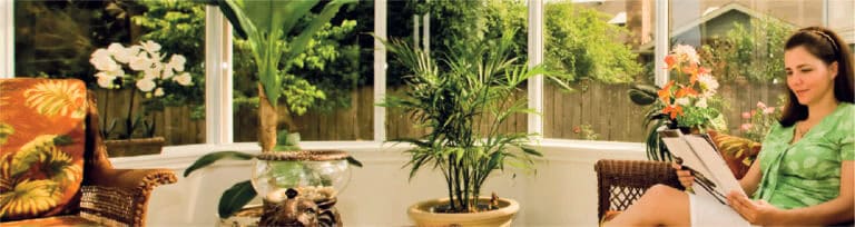 Solar window film installed on a conservatory